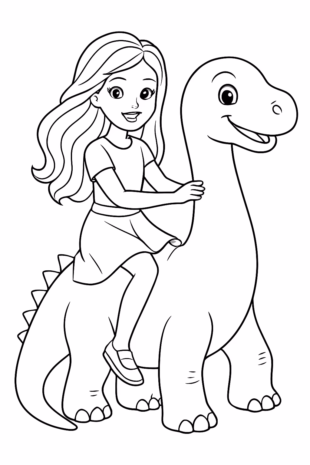 Exemplo de desenho de Barbie para colorir