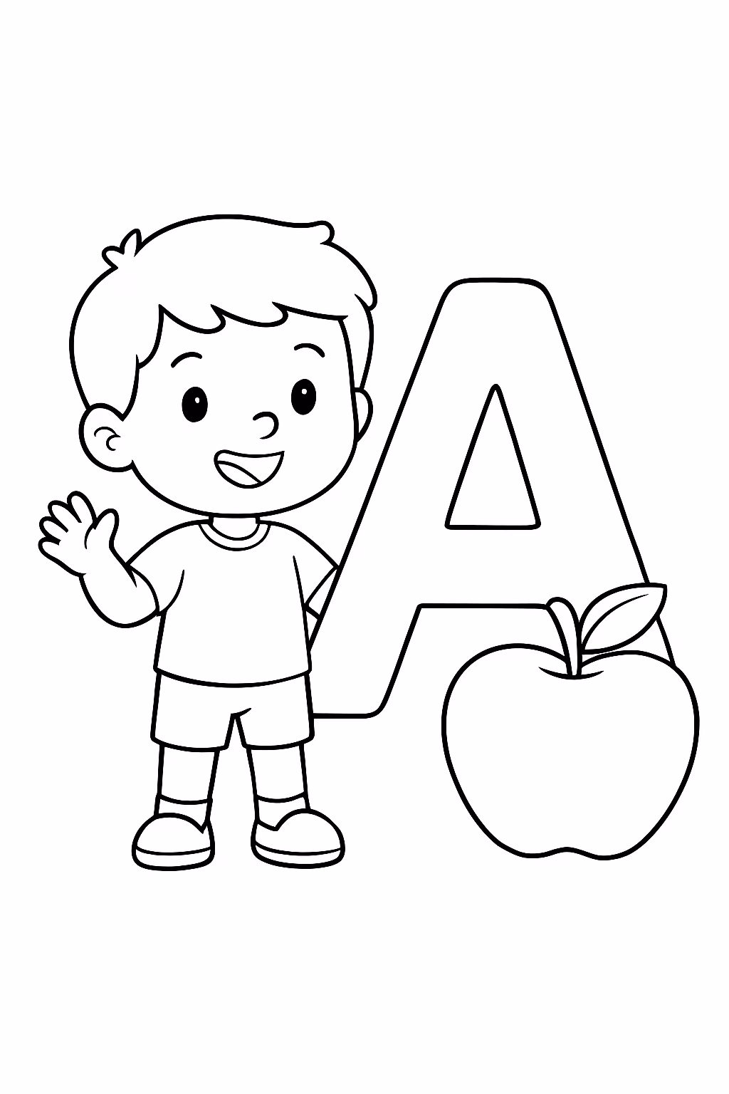 Exemplo de desenho de Alfabeto para colorir