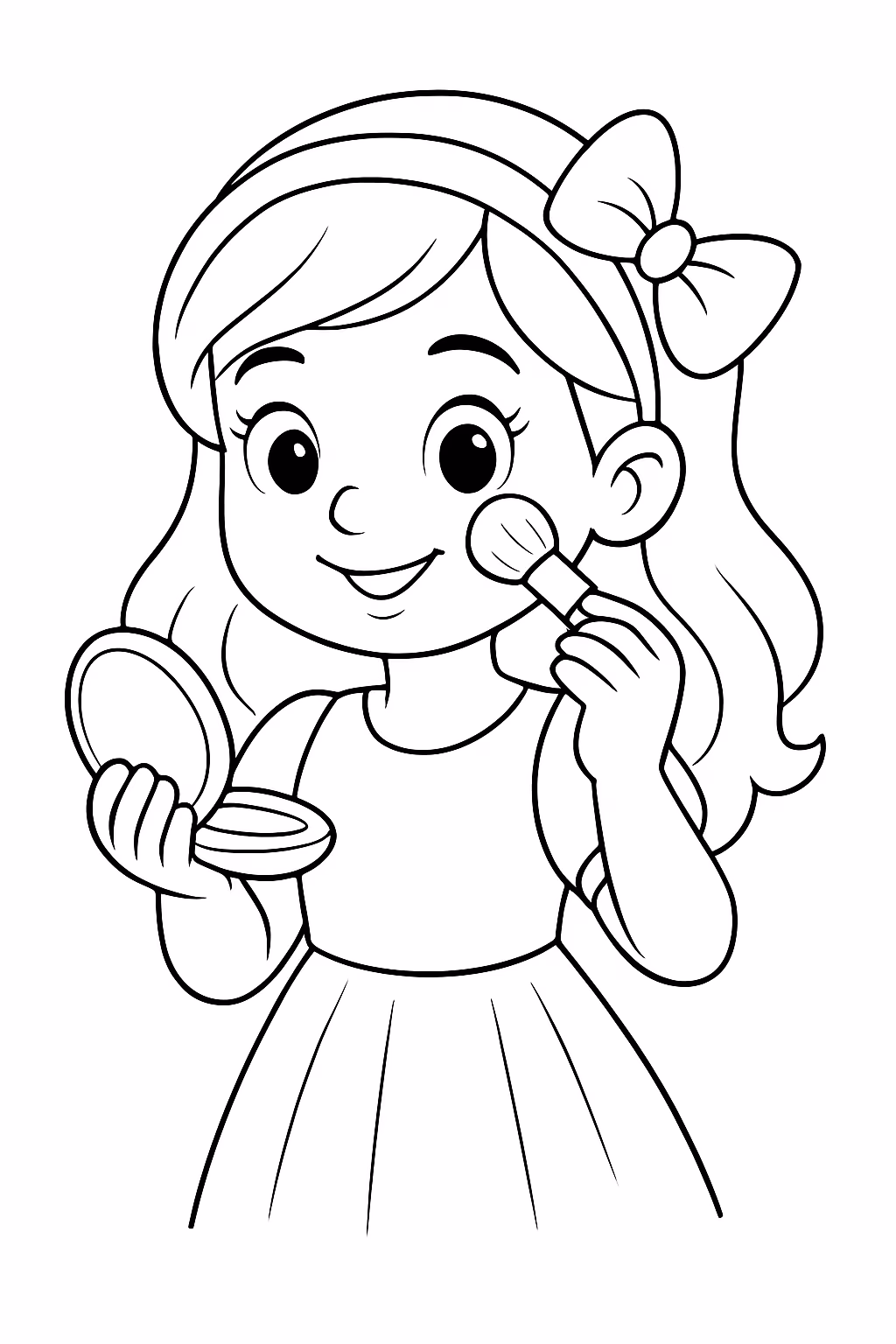 Exemplo de desenho de Maquiagem para colorir