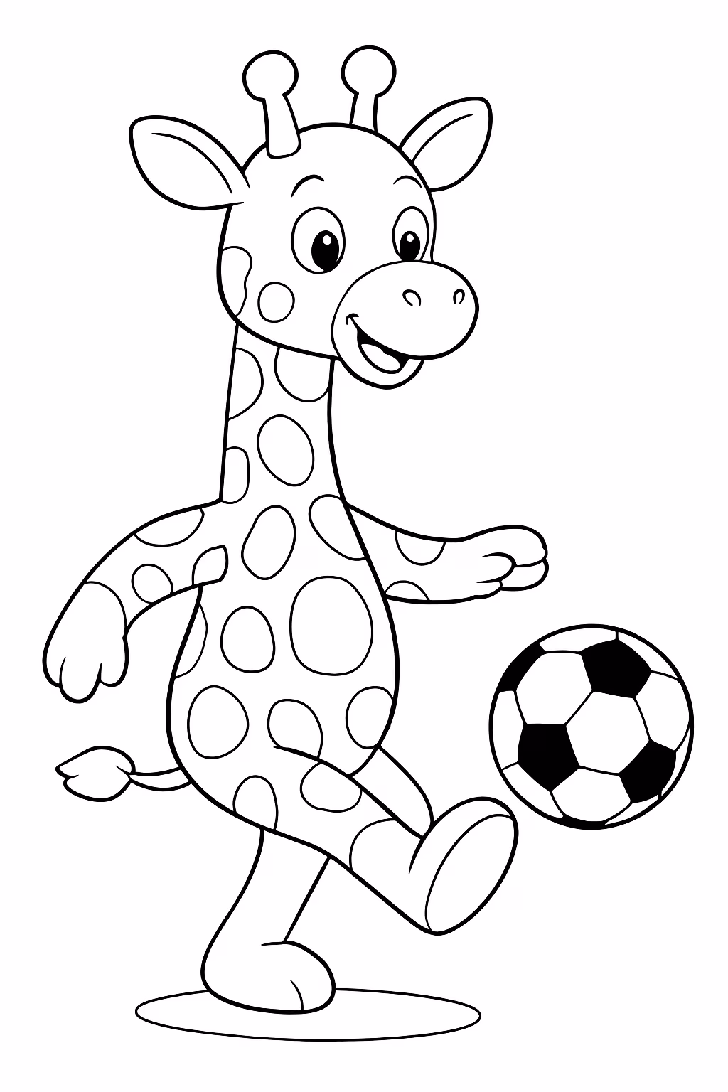 Exemplo de desenho de Girafas para colorir