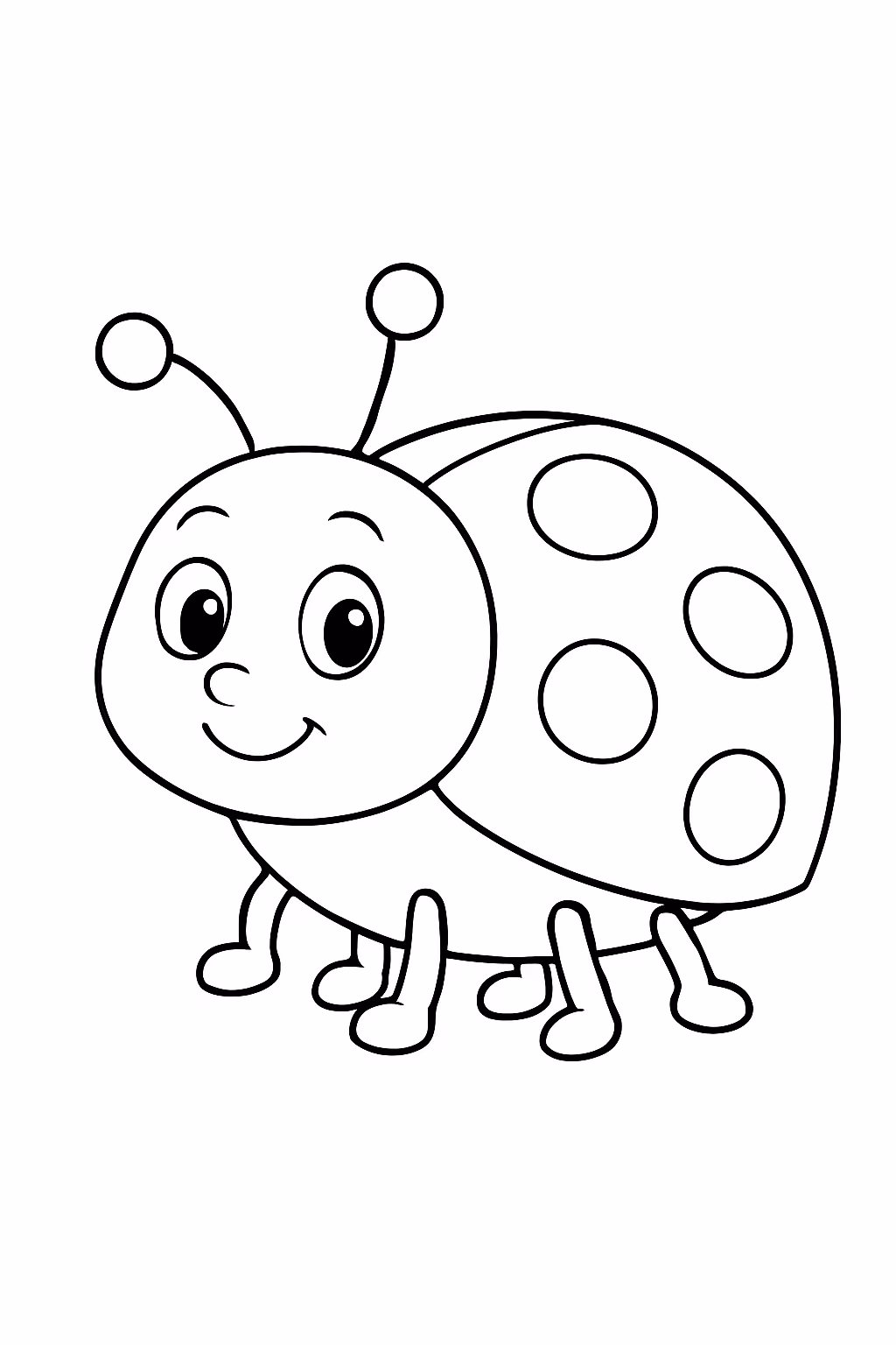 Exemplo de desenho de Joaninhas para colorir