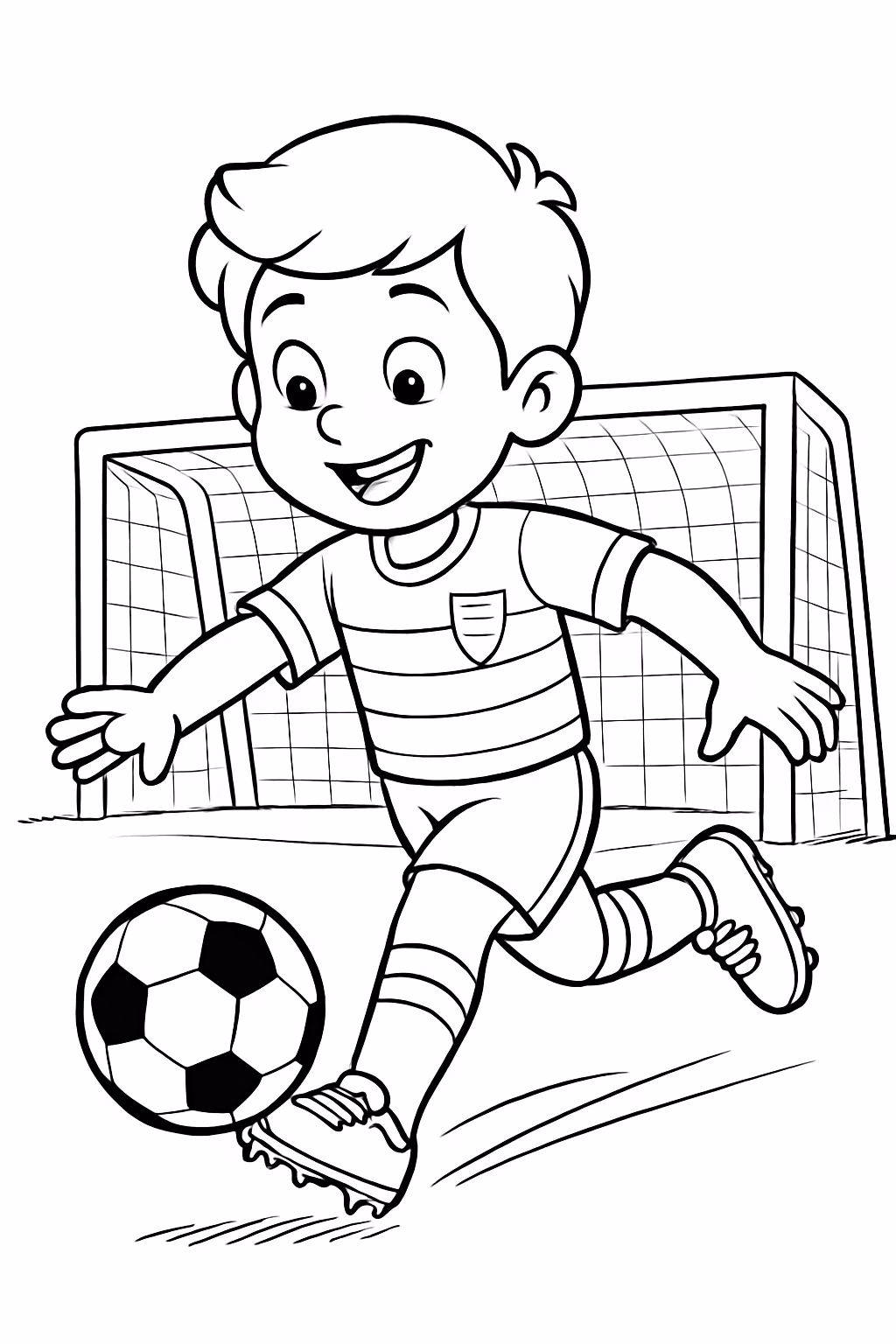 Exemplo de desenho de Jogadores de Futebol para colorir