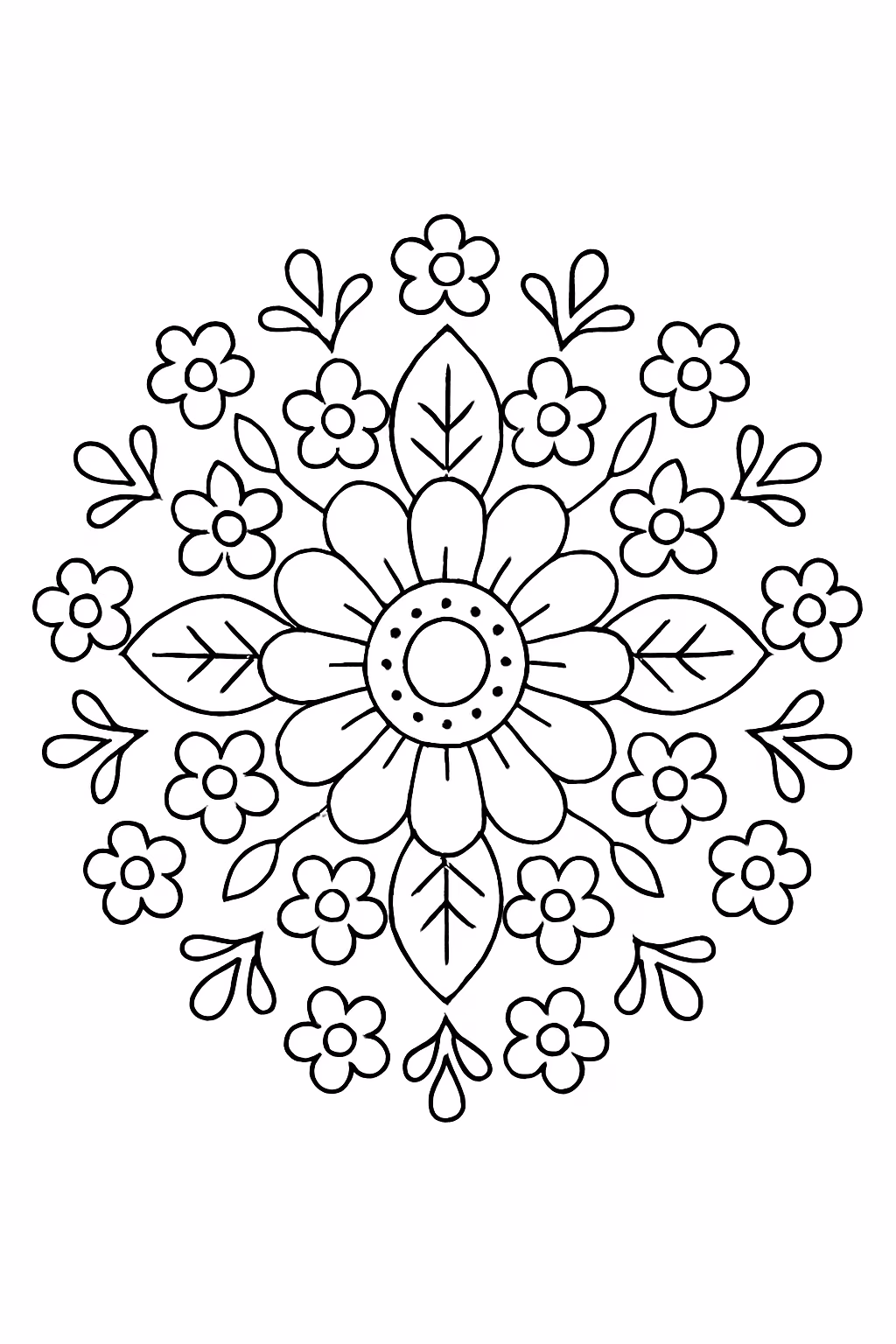 Exemplo de desenho de Mandalas para colorir
