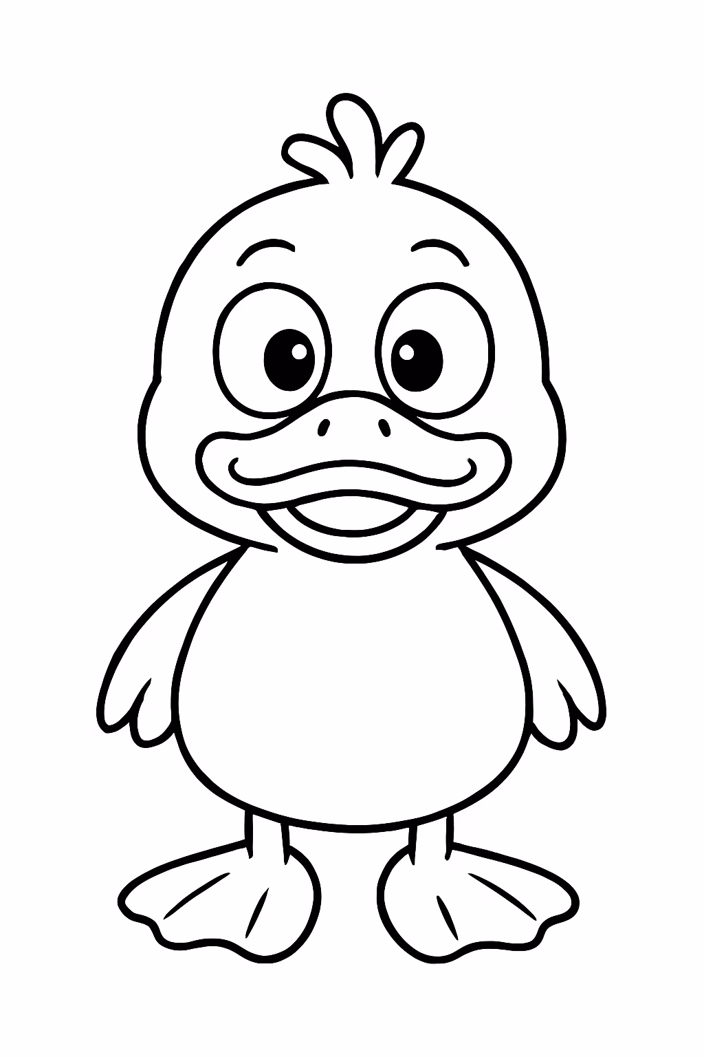 Exemplo de desenho de Paper Duck para colorir