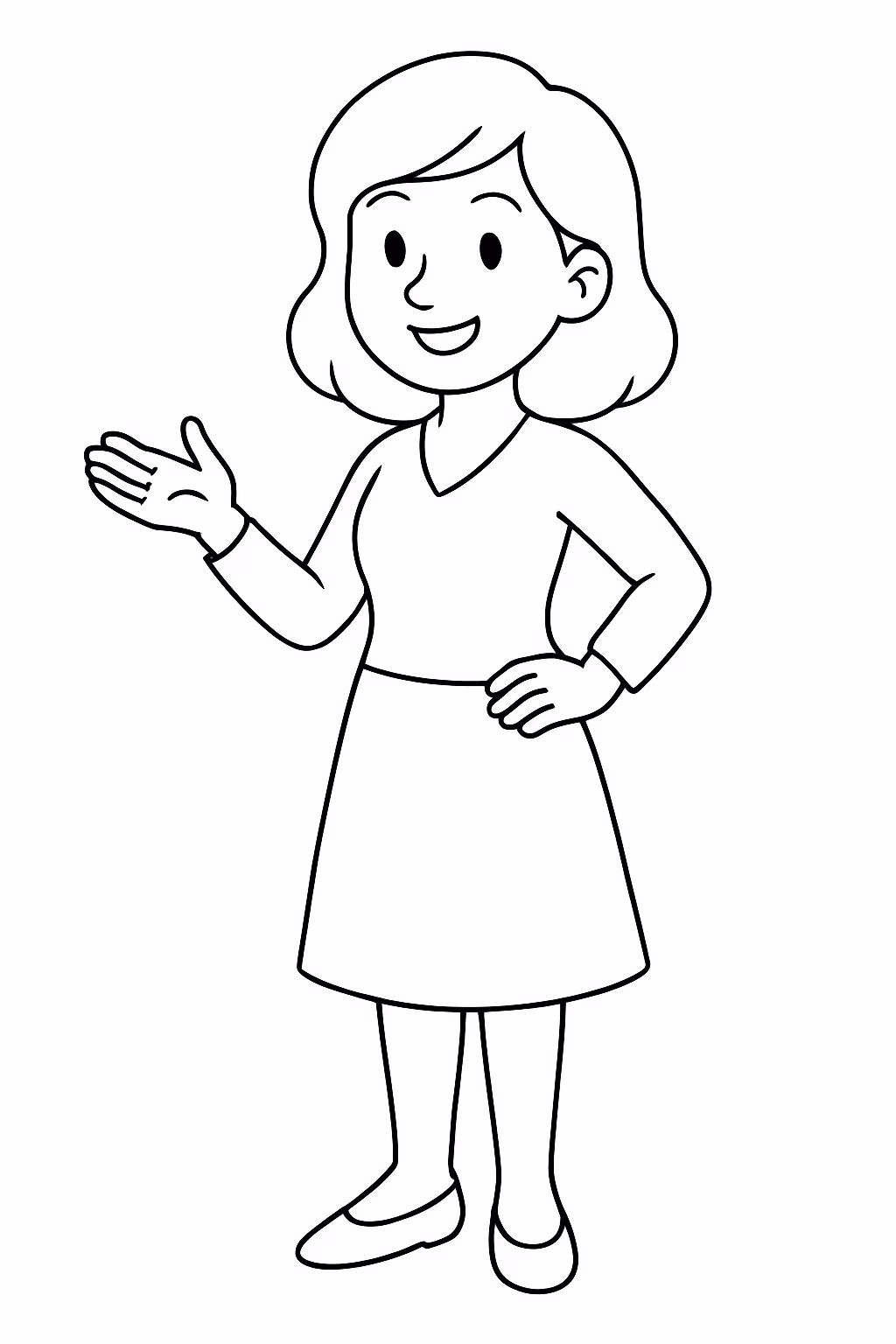 Exemplo de desenho de Mulher-Maravilha para colorir