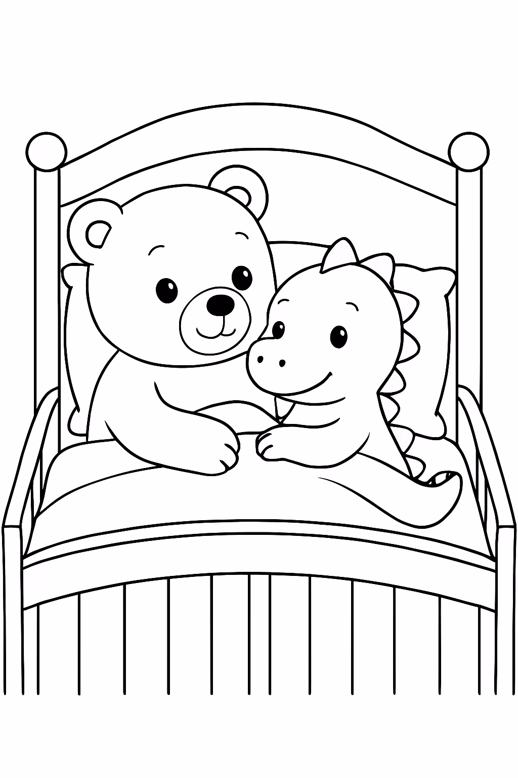 Exemplo de desenho de Ursos para colorir