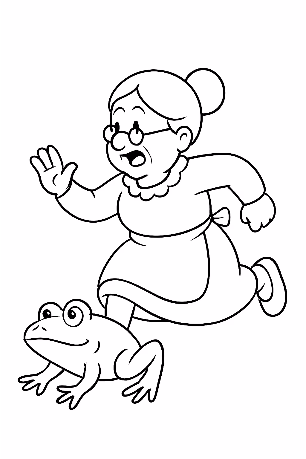 Exemplo de desenho de Avós para colorir