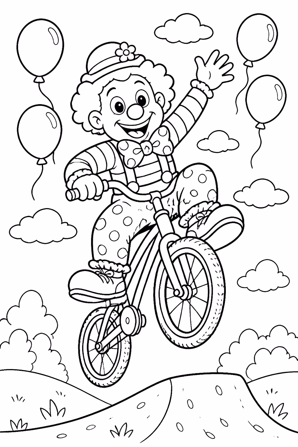 Exemplo de desenho de Circo para colorir